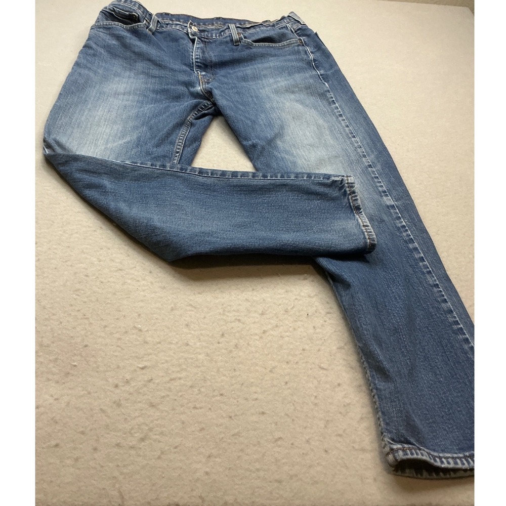 Levi's 505 Regular Fit Y2K Jeans Medium Wash Straight Leg Size 40x32 Mens Denim